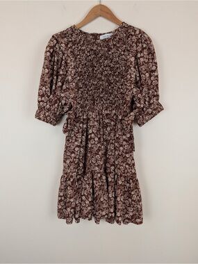 Sofie The Label The Madi Puff Sleeve Floral Print Mini Dress